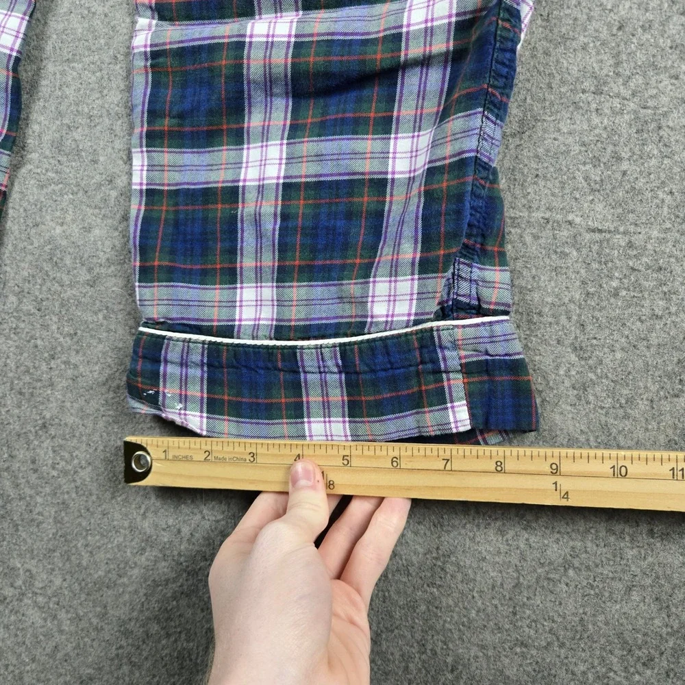 J. Crew Pajama Pants Womens Medium Blue Plaid Flannel Lounge Sleepwear Bottoms